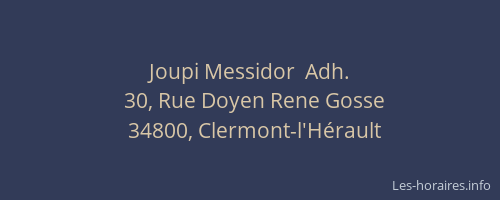 Joupi Messidor  Adh.