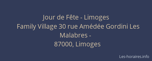 Jour de Fête - Limoges