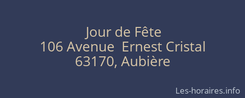 Jour de Fête