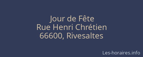 Jour de Fête