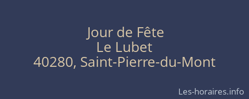 Jour de Fête
