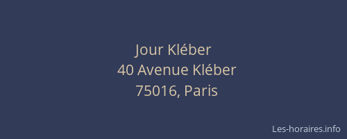 Jour Kléber