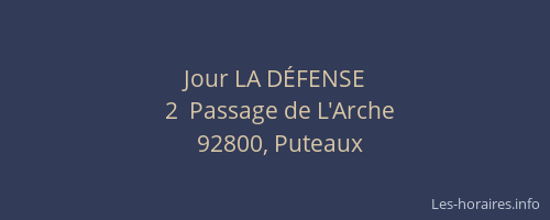 Jour LA DÉFENSE