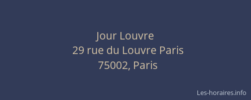 Jour Louvre