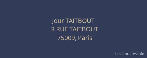 Jour TAITBOUT