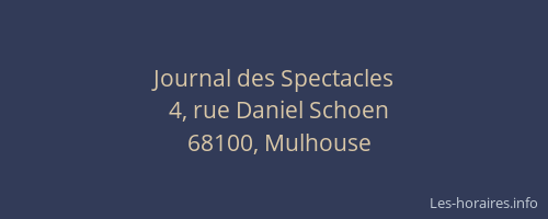 Journal des Spectacles
