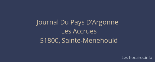 Journal Du Pays D'Argonne
