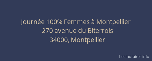 Journée 100% Femmes à Montpellier