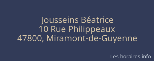 Jousseins Béatrice