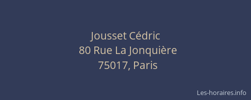 Jousset Cédric