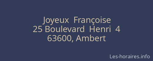 Joyeux  Françoise