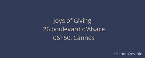 Joys of Giving