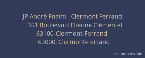 JP André Fnaim - Clermont Ferrand