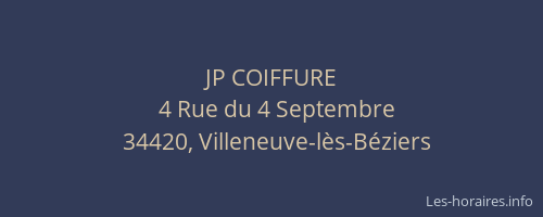 JP COIFFURE