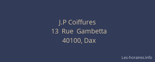 J.P Coiffures