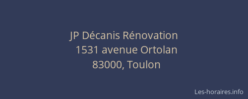 JP Décanis Rénovation