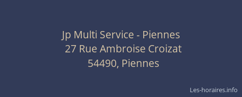 Jp Multi Service - Piennes