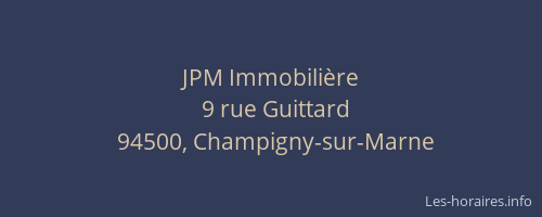 JPM Immobili&egrave;re