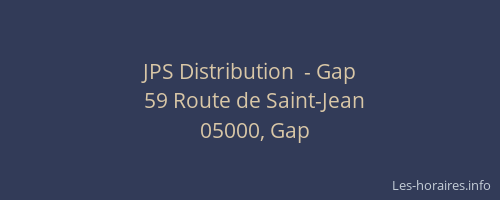 JPS Distribution  - Gap