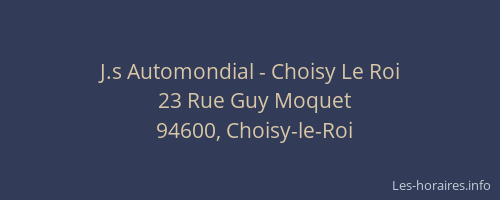J.s Automondial - Choisy Le Roi