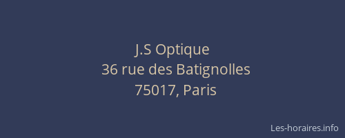J.S Optique