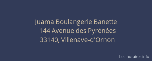 Juama Boulangerie Banette