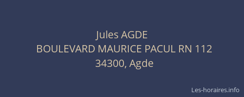 Jules AGDE