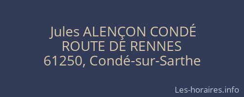 Jules ALENÇON CONDÉ