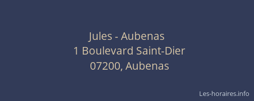Jules - Aubenas