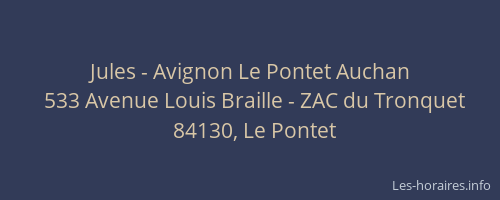 Jules - Avignon Le Pontet Auchan