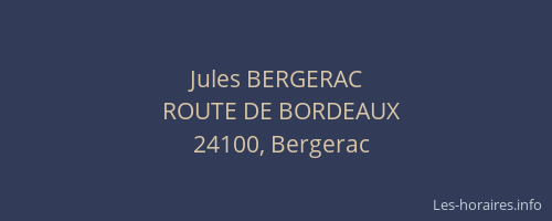 Jules BERGERAC