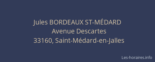 Jules BORDEAUX ST-M&Eacute;DARD