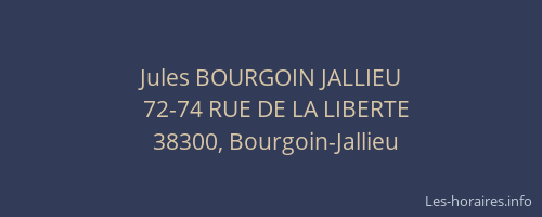 Jules BOURGOIN JALLIEU