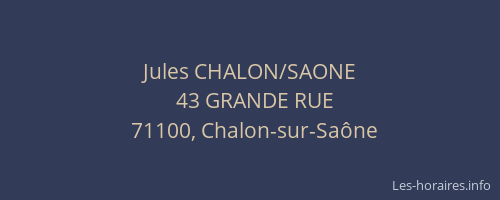Jules CHALON/SAONE