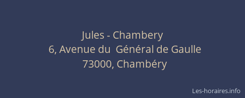 Jules - Chambery