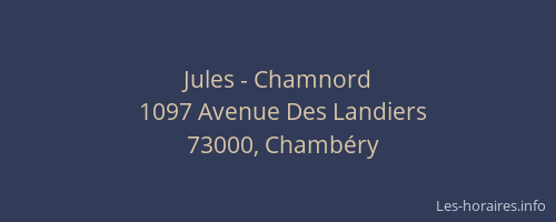 Jules - Chamnord