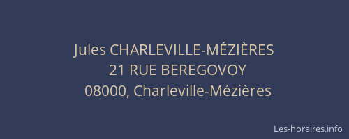 Jules CHARLEVILLE-MÉZIÈRES