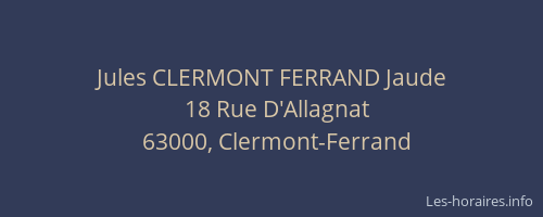 Jules CLERMONT FERRAND Jaude