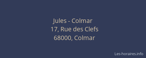 Jules - Colmar