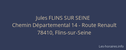 Jules FLINS SUR SEINE