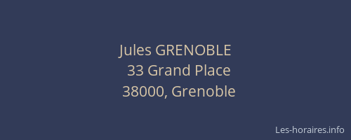 Jules GRENOBLE