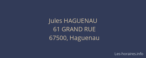 Jules HAGUENAU