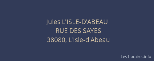 Jules L'ISLE-D'ABEAU