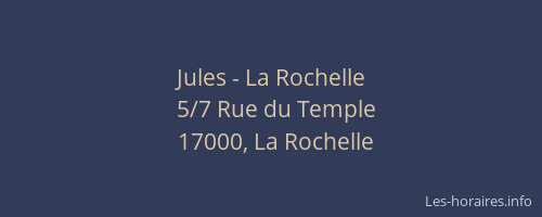 Jules - La Rochelle