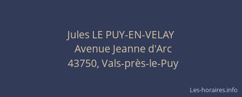 Jules LE PUY-EN-VELAY