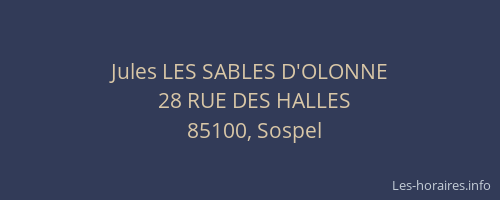 Jules LES SABLES D'OLONNE