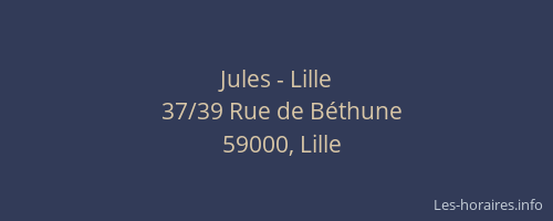Jules - Lille