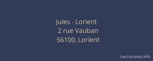 Jules - Lorient