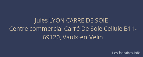 Jules LYON CARRE DE SOIE