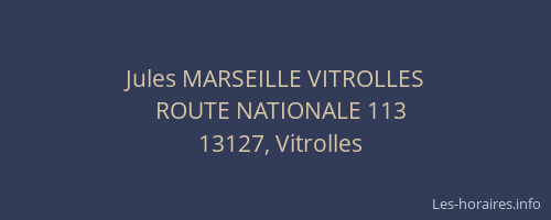 Jules MARSEILLE VITROLLES